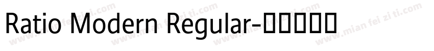 Ratio Modern Regular字体转换